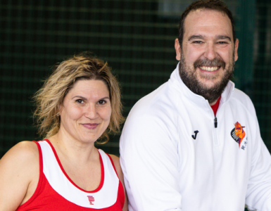 Dos jugadores del circuito de pádel Estrella Damm